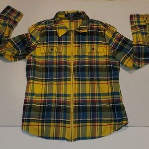 Chaps plaid long sleeve cotton shirt.